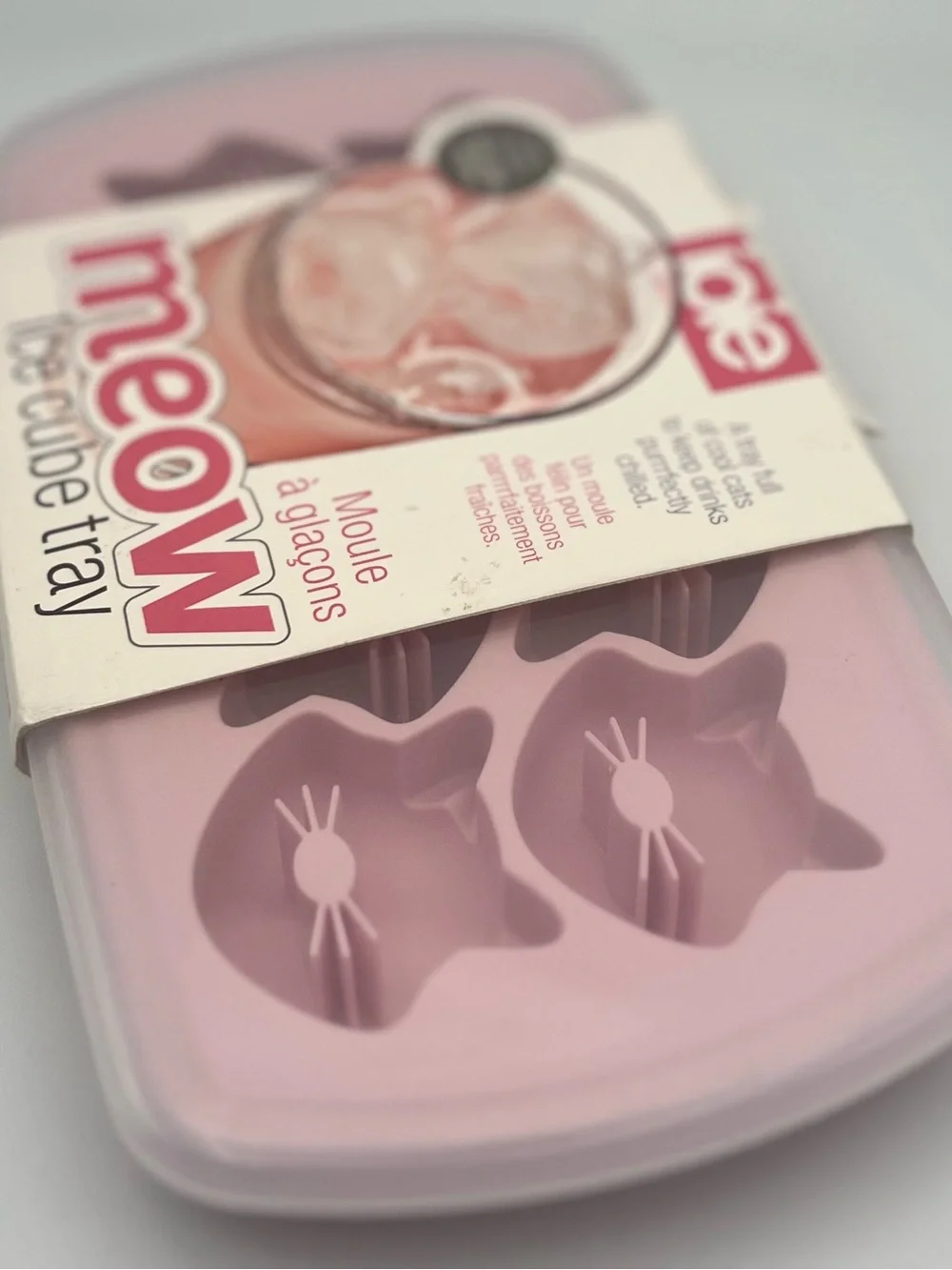 Joie Meow Cat Ice Cube Tray - Pink and White